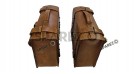 Fit For Royal Enfield Shotgun 650 Tan Brown Leather Pannier Bags with Mounting - SPAREZO